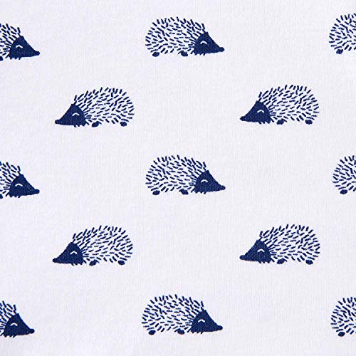 Image of HALO 100% Cotton Sleepsack Swaddle, 3-Way Adjustable Wearable Blanket, TOG 1.5, Navy Hedgehog, Small, 3-6 Months