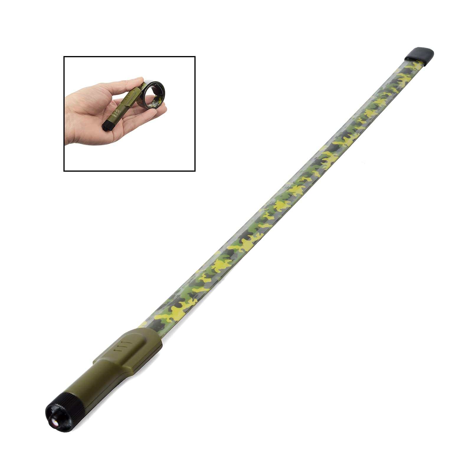 TWAYRDIO 50.5cm Escáner portátil Antena VHF/UHF Dual Band 144/430Mhz SMA-Female Antena para Kenwood TK-360 TK-370 Baofeng/Pufeng UV-5R BF-F8+ SMA Macho Jamón Radio Transceptor (camuflaje y verde)