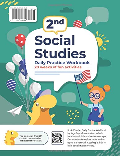 2nd Grade Social Studies: Daily Practice Workbook | 20 Weeks of Fun Activities | History | Civic and Government | Geography | Economics | + Video ... Each Question (Social Studies by ArgoPrep) - Image 2