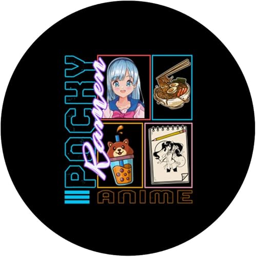 Miniatura 3 de Pocky Ramen Anime, Anime Otaku Girl Japón Kawaii Ramen Noodl PopSockets intercambiables PopGrip