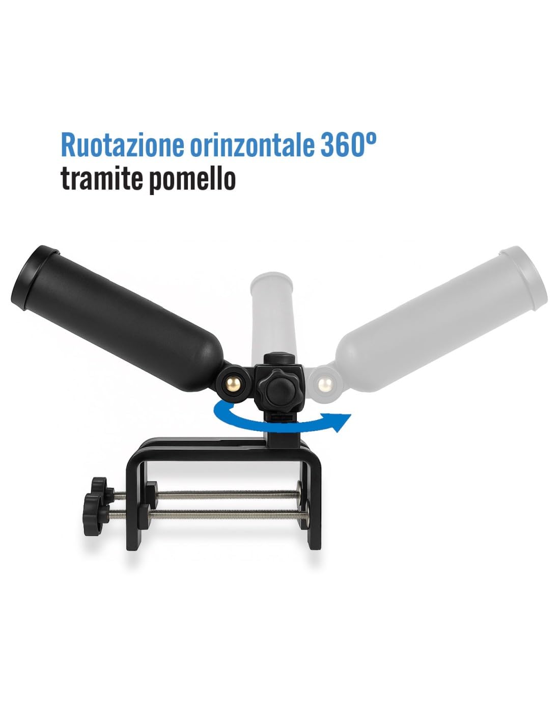 Sugoi Portacanne Universale Regolabile in Alluminio Anodizzato e ABS - Supporto Canna da Pesca Professionale per Barca, Riva e Molo - Resistente alla Corrosione, Leggero e Pieghevole