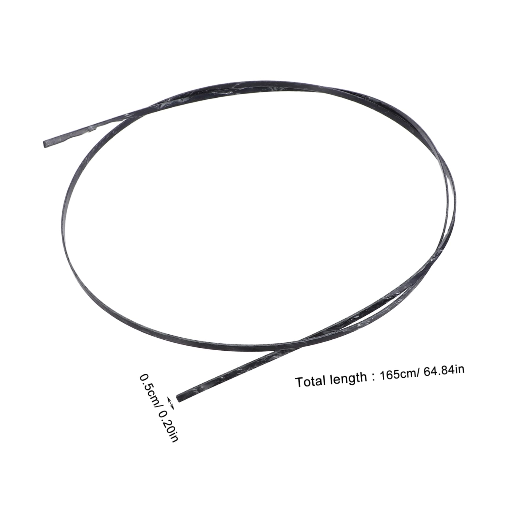 ibasenice Guitar Binding Purfling Strip Plastic Guitar Strip for Acoustic/electric 1650x6x1.5mm Black Easy Install