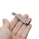 HONUTIGE Pocket Clip for Spyderco C81 C10 C11, 3-Hole Titanium Alloy Deep Carry Pocket Clip for Spyderco Knife, Practical Waist Accessories for Outdoor gallery image