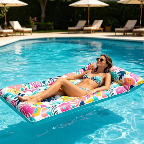 Flotteur de piscine gonflable ergonomique contre le mal de dos en vacances
