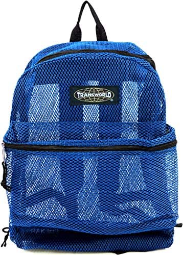 blue mesh backpack