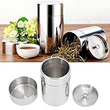 Almacenamiento de té: hecho de acero inoxidable de calidad alimentaria, resistente a la oxidación, seguro, resistente y duradero.