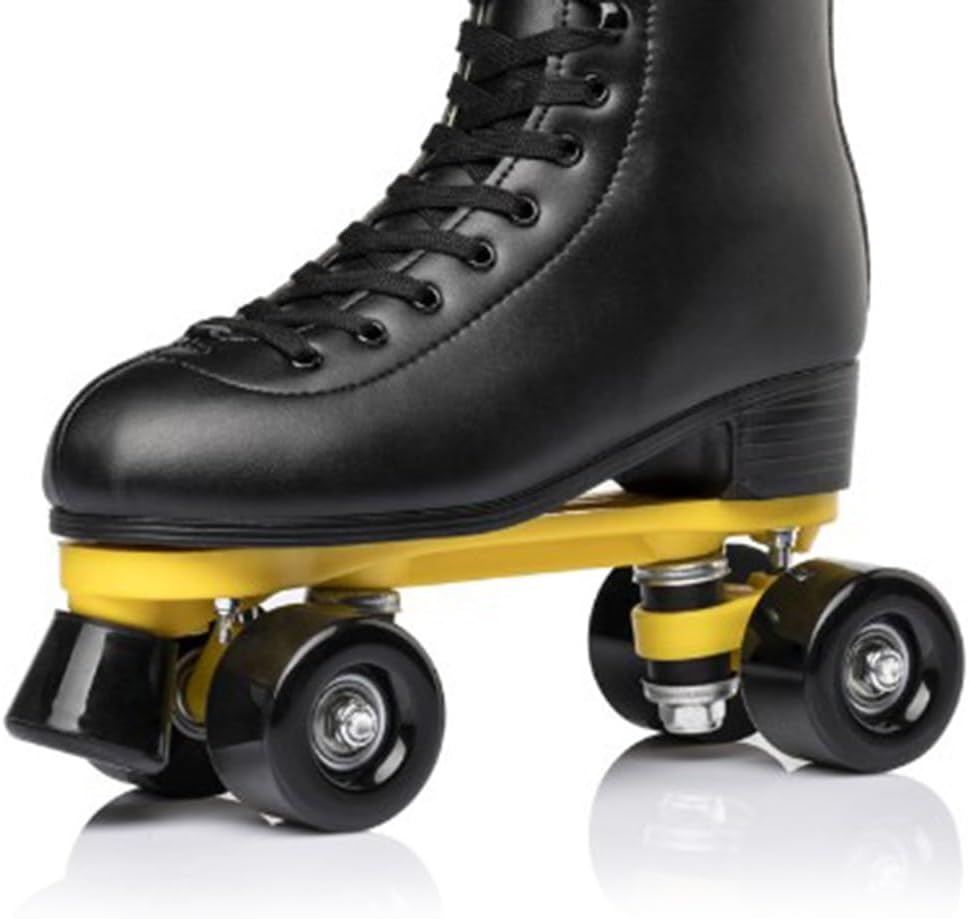 8 Pack Indoor Quad Roller Skate Wheels for Roller Derby Speed Skating, Artistic,Rink & Rhythm Skates, PU Wear-Resistant Wheels Double-Row Roller Skates Accessories