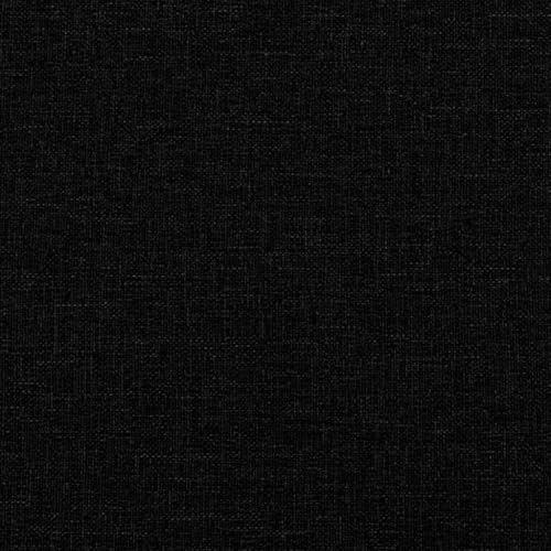 vidaXL Schlafsofa 110cm Schwarz Stoff, Modernes Wohnzimmer, kompaktes rechteckiges Sofa, stylische umwandelbare Samt-Couch, langlebige Soft-Touch-Sitzgelegenheit, funktionale Möbel
