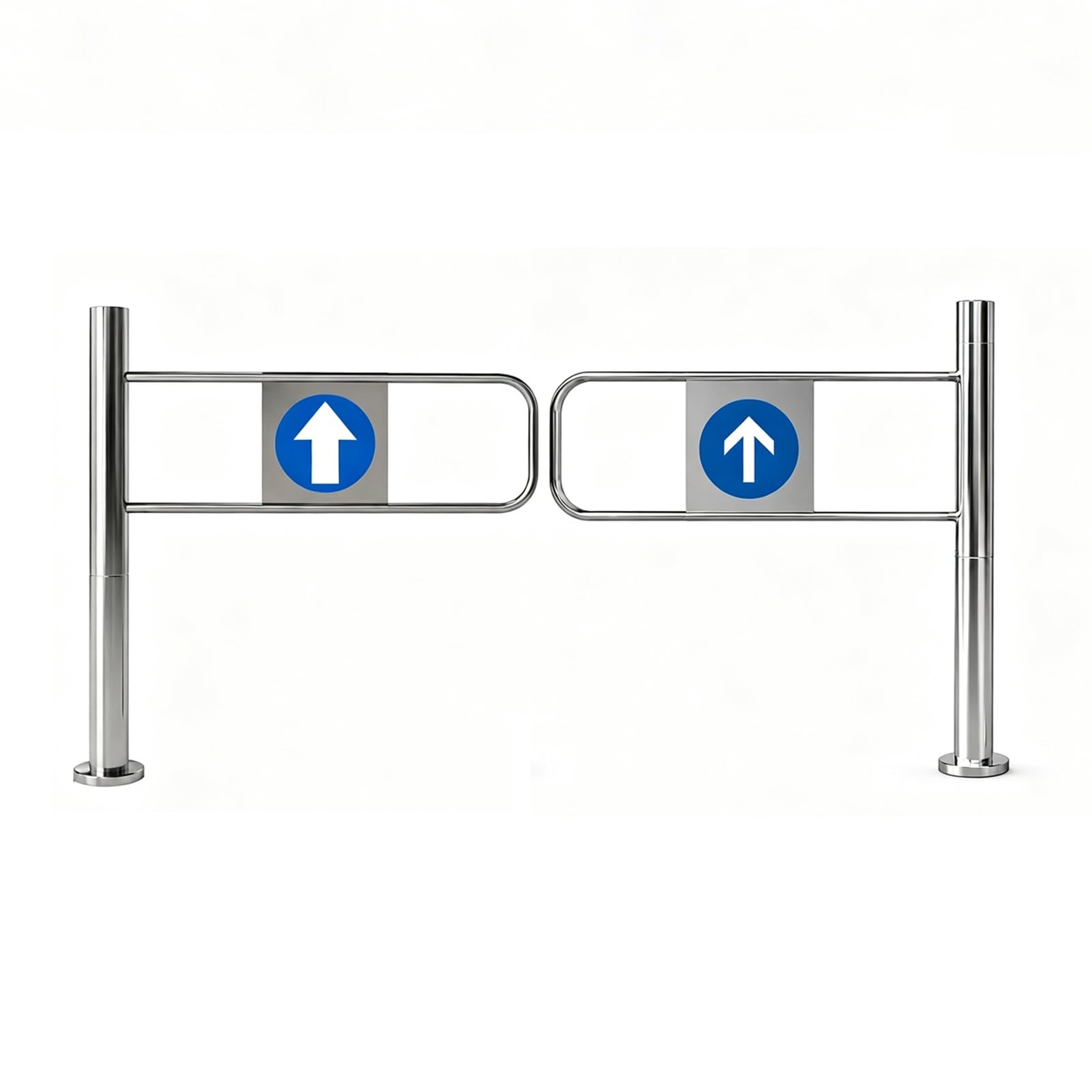 One Way Entrance Door for Supermarket, Automatic Closing Swing Gate Manual Safety Gate, Factory Aisle/Malls Shopping Passage Doors Stainless Steel(W 150cm(59in))