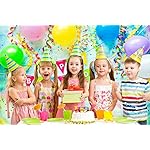 BELECO 7x5ft Fabric Happy Birthday Backdrop Kids Birthday Party Decorations Birthday Banner Colorful Balloons Birthday Party Backdrop Cake Table Decor Boy Girl Women Photoshoot Photo Background Props - Image 2