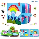 【Gutes Spielzeug für Kinder】Unsere Babys sind vom Krabbeln zum selbständigen Gehen übergegangen,und wir können unseren eigenen persönlichen Raum genießen,wenn unsere Kinder selbständig spielen können.Deshalb müssen wir unseren Kindern das am besten geeignete Spielzeug zur Verfügung stellen.Jede Szene in diesem Stoffbuch ist farbenfroh,was die Aufmerksamkeit der Kinder weckt.Die Vielfalt der Szenen und Texturen zum Anfassen und Fühlen ist perfekt für Kleinkinder und bietet endlosen Spaß!
