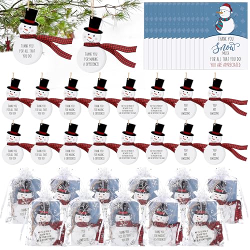 Syhood 50 Sets Christmas Employee Appreciation Gifts Bulk Snowman Christmas