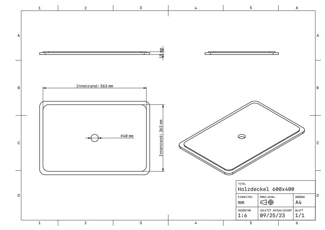 1a-TopStore Holzdeckel 600x400 mm aus Buche Multiplex 15 mm für Euroboxen, Eurobehälter, Stapelbox Serie TK, VTK und Unibox (Deckel 600x400 mm, buche)