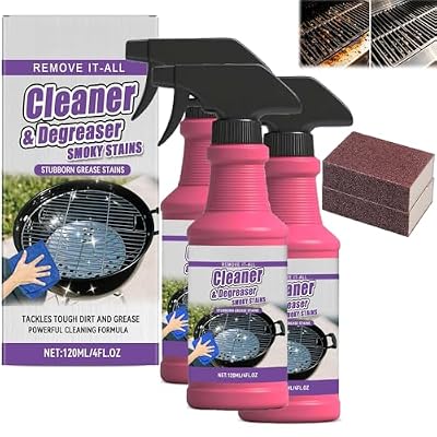 2/3/5PCS Fast-Acting Heavy-Duty Grill Degreaser Spray, BBQ Grill Cleaner Spray,grill Degreaser for Outdoor Grills,Grills Grate Cleaner and Degreaser for Burnt Food & Grease (1)
