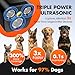Dog Bark Deterrent Device, 3X Ultrasonic Anti Barking, 6 Training Modes 23 FT Range Barks No More Indoors Outdoors Behavior Correct Safe & Humane Rechargeable Compact Bark Control for Dogs (Black)