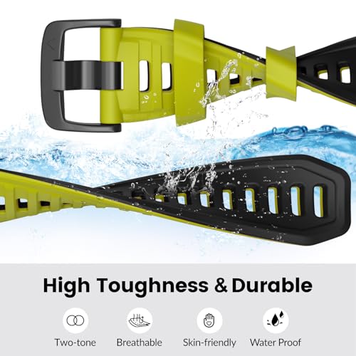 MYSNBKN 26mm Watch Strap for Garmin Instinct 2X/Instinct 2X Solar, Tactical Soft Silicone Replacement Strap with Adapter Tools - Image 4