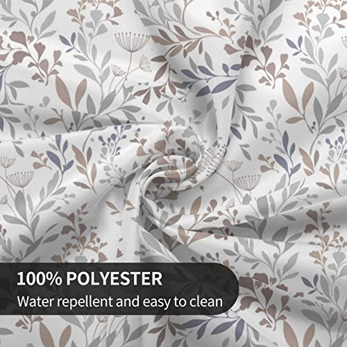 Gopijdx Gray Leaves Floral Round Tablecloth 60 Inch Spring Leaf Tablecloth Watercolor Rustic Table Clothes Farmhouse Waterproof Reusable Circle Table Cover For Dining Room Picnic Party Home Decor #TOP6