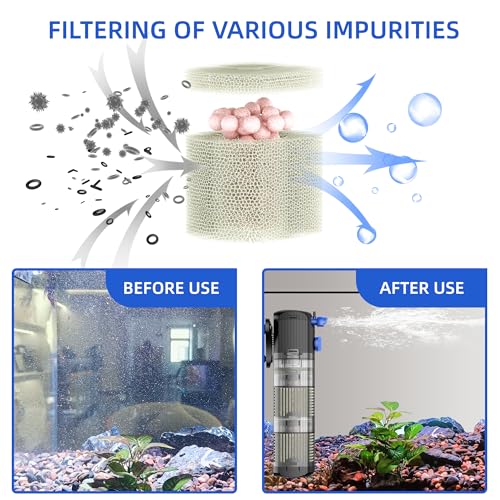 Freesea CF-700 Aquarium Filter Fish Tank: 8W Submersible Internal Power Filter 3-Stage Filtration System thumb #2