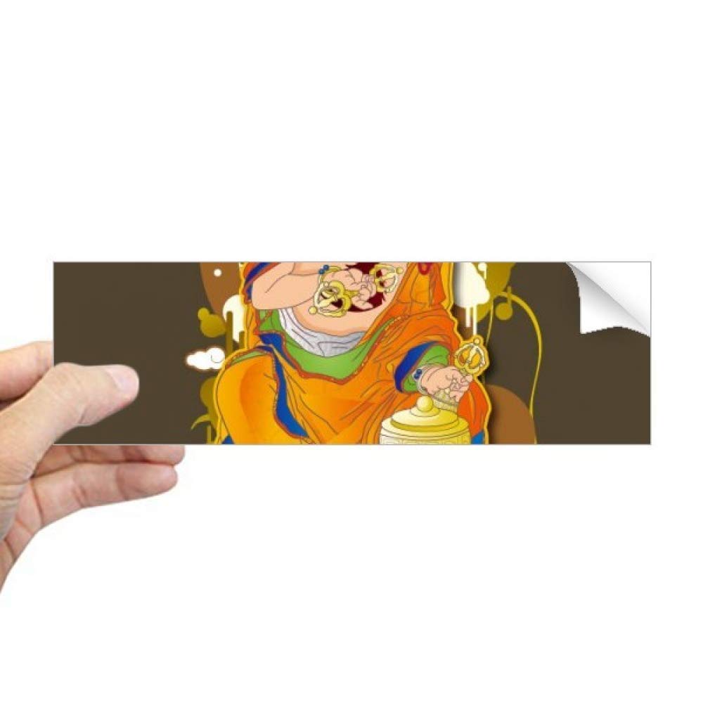Sticker rectangulaire bouddhiste dix-huit arhats pour fenêtres et vitres