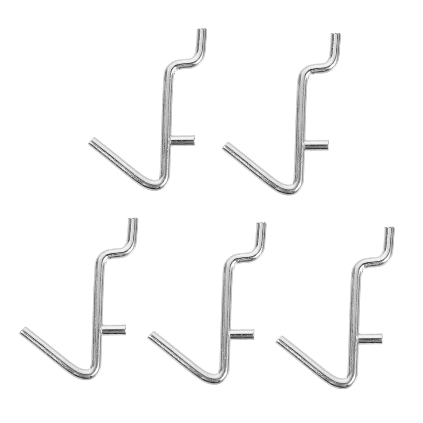 IMIKEYA Universal v Shape Pegboard Tool Hooks Easy Install Metal Display Shelf Hooks