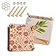 Mini Blumenpresse Set, Blütenpresse und Pflanzenpresse aus Holz, 6,5 x 6,5 cm Blumen Presse für Kinder Erwachsene, Flower Press für DIY Kunst, Scrapbooking & getrocknete Blumenprojekte