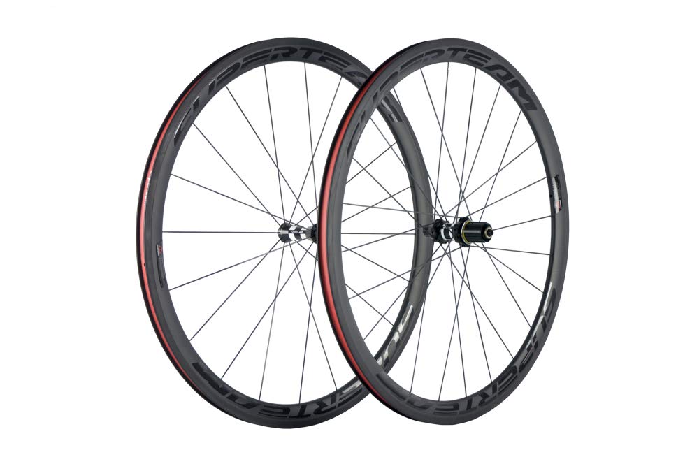 Amazon | Superteam 700c カーボンホイールセット 38mm ロード自転車