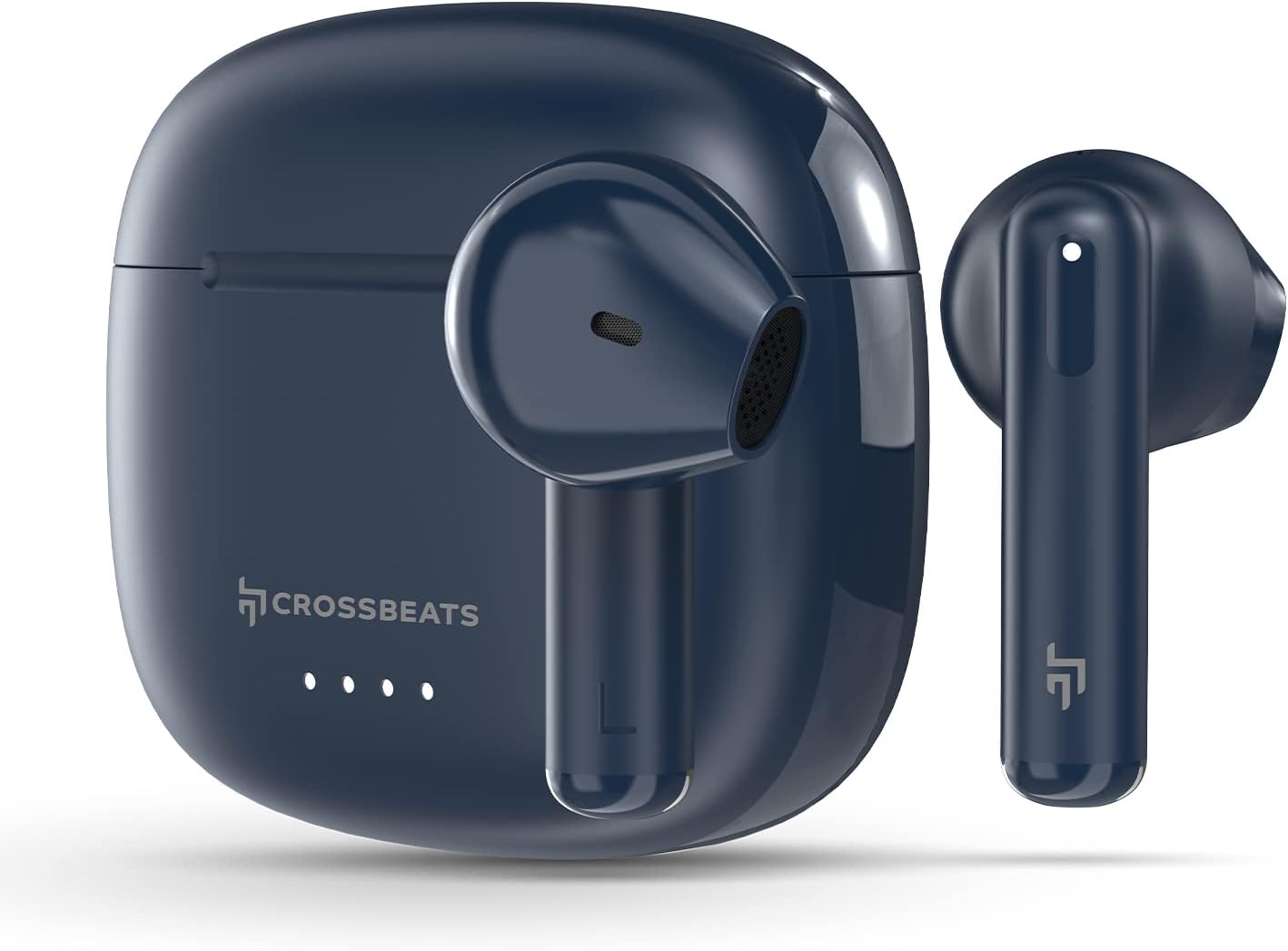 Newly launched Atom Bluetooth Truly Wireless in-Earbuds, Quad Mic ENC, EchoBlast™, 52 hrs Playtime, 13 mm Drivers, Super lite Weight, Gaming Mode, Smart Touch Control, Snap Charge™-Blue