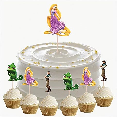 Tangled Rapunzel Birthday Party Food Cupcakes Picks Decorations Toppers (Pack of 14)