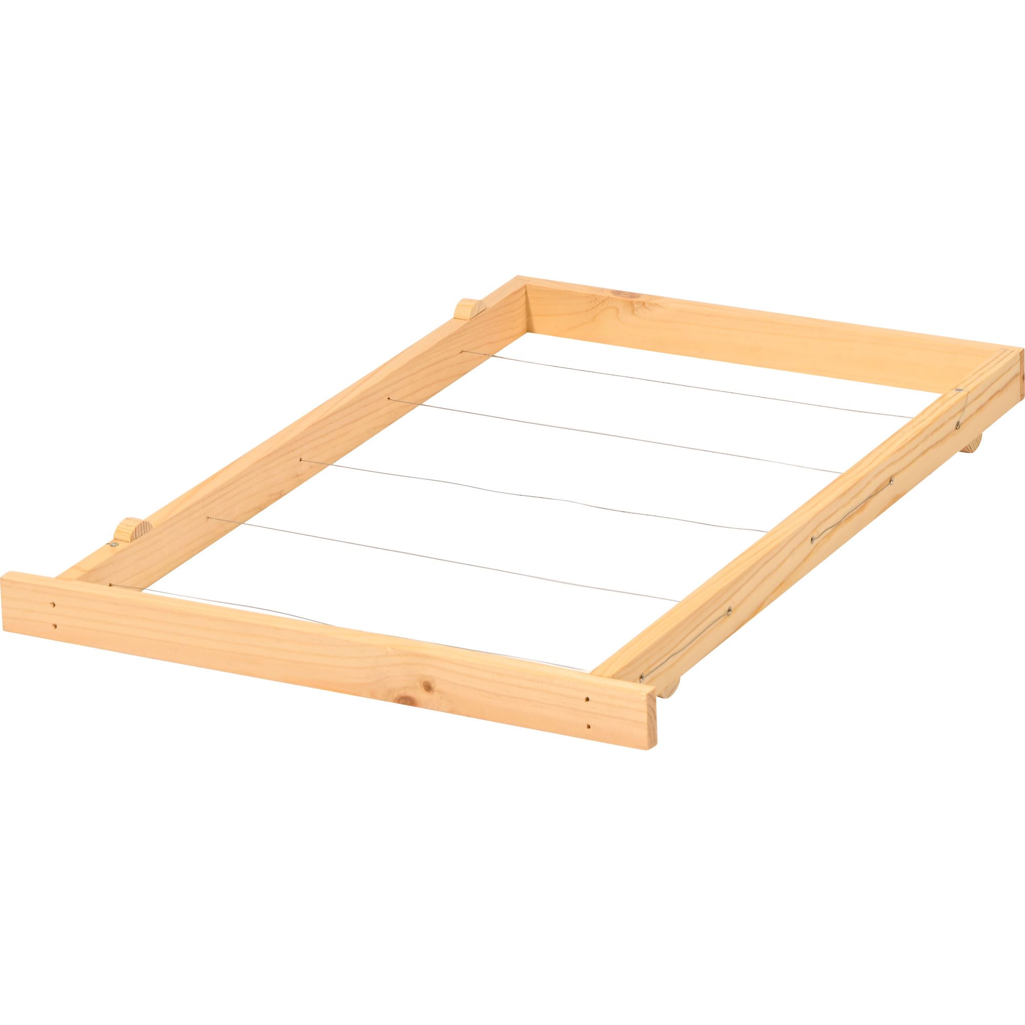Luxus-Insektenhotels Holz-Rähmchen für Einraumbeute im 10er Set mit waagerechter Drahtung - Imkerei-Holz-Rahmen für Wabenbildung - Imker-Zubehör - 33 x 3 x 45 cm - Natur