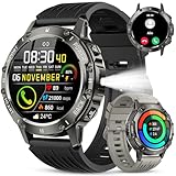 Smart Watch for Men Fitness Tracker: Bluetooth Waterproof Make Answer Call Digital Mens Watches Running Step Pedometer Smartwatch for Android Phones iPhone Samsung Compatible Sleep Heart Rate Monitor
