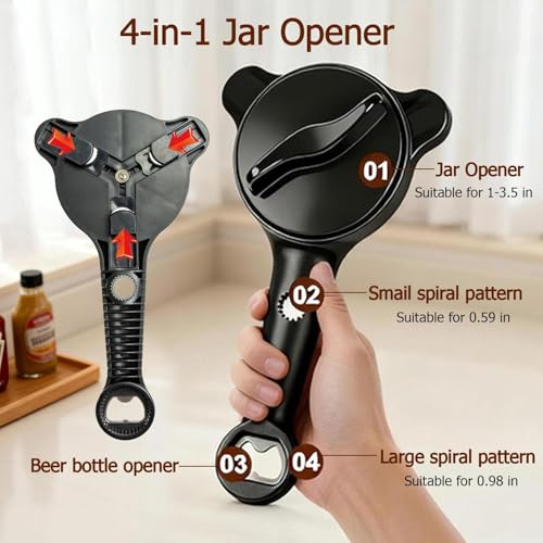 Ruydiwale 4-in-1 Adjustable Lever Jar Opener for Seniors — view 5
