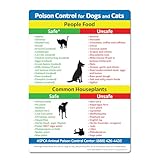 Safety Magnets by ZOCO – Safe & Toxic Foods and Plants for Dogs & Cats – 5'x7' Pet Safety Reference Magnet for Fridge – Dog & Cat Awareness Chart for Owners & Sitters