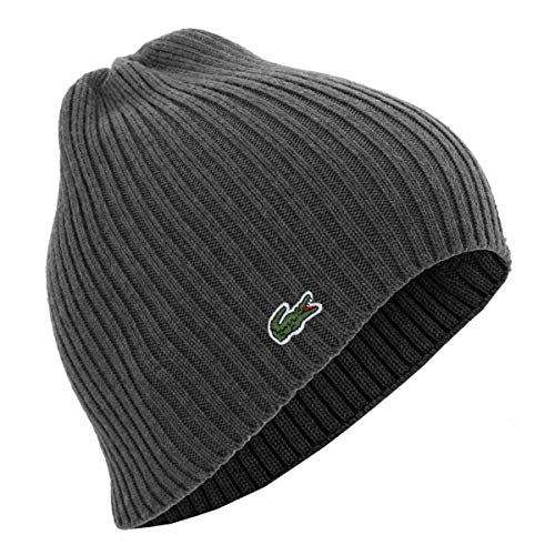 Lacoste Rb3504 Gorro de Punto, Gris (Moha Chiné 2wa), Talla única (Talla del Fabricante: TU) para Hombre