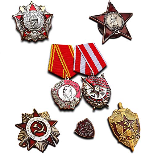 Trikoty Highest Soviet Military Medals Selection 7X Medal Badge Elite Award Collection Antique Reproduction USSR Gift