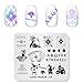 Rolabling Nail Art Stamping Plates Stamping Templates Playing Card Pattern Nail plate Template Image Plate Stencil Nails Tool (FA035)