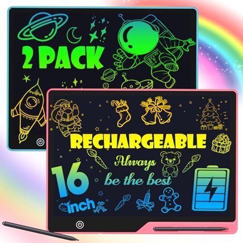 16 Inch LCD Drawing Tablet For Kids - Rechargeable Doodle Board, Eye-Friendly Screen, Perfect Gift For Ages 3-8