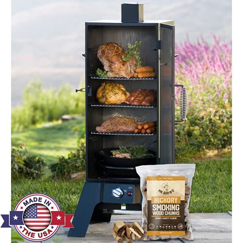 Mr. Bar-B-Q Hickory Smoking Wood Chunks | All-Natural BBQ Wood Chunks | Delicious Smokey Flavor | 3.5 Pound Bag of Wood Chunks