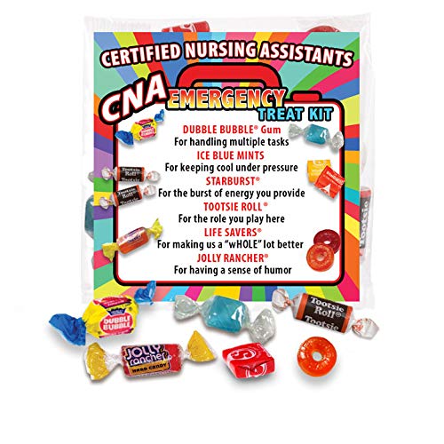 CNA (Nursing Assistants) Emergency Treat Packs (pack of 6) Fun Candy Survival Kit Gift for Certified Nurse Assistants & Staff Appreciation Week