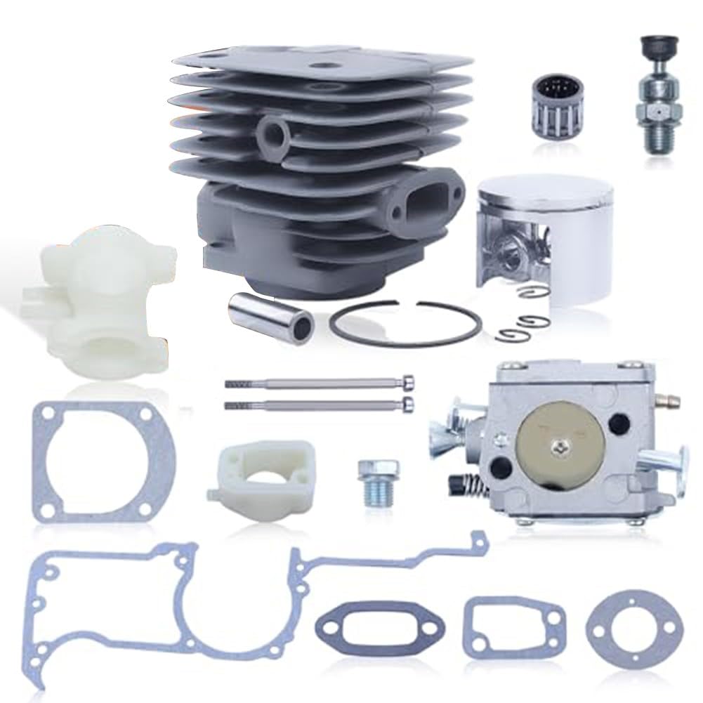 Cylindre de 52 mm pour carburateur à piston - Kit de révision pour tronçonneuse 272 268 266XP 162 - Remplace 503517502 avec soupape de roulement de déflecteur