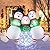 6.5FT Christmas Inflatable Snowman Decorations - Blow Up Christmas Outdoor Snowman Family with Rotating Colorful LED Light & Top Hat, Xmas Inflatable Decor for Yard Lawn Garden Holiday Party
