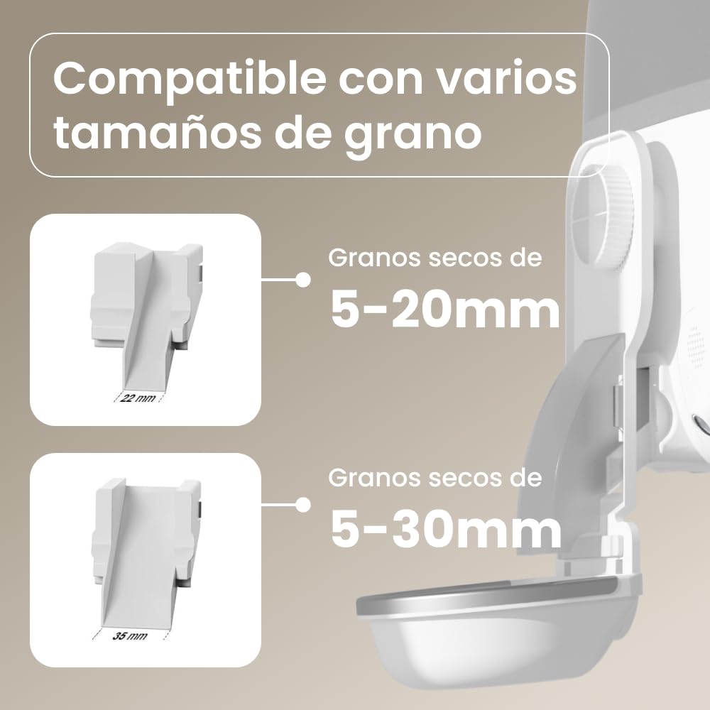 NOERDEN Hoppy Comedero con Cámara para Gatos y Perros Pequeños, Video en Vivo y Audio Bidireccional, Alimentación Programada hasta 10 Comidas al Día