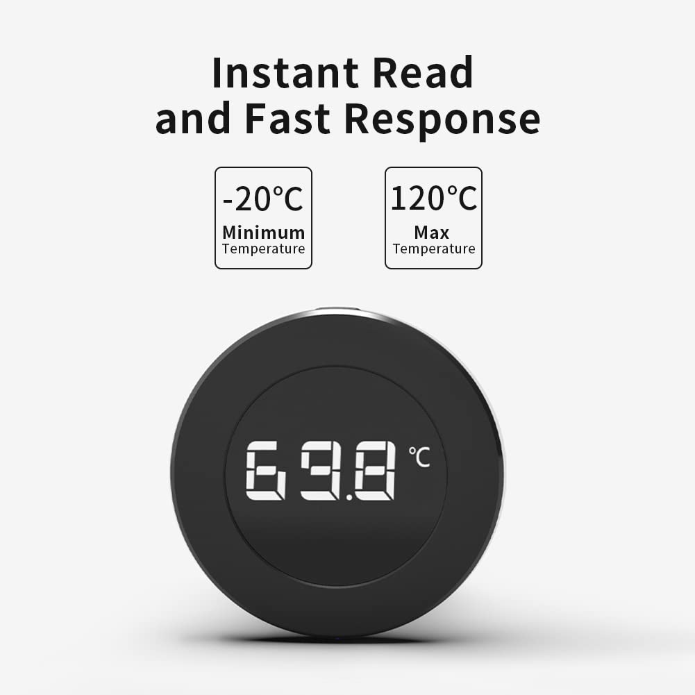TIMEMORE Termometro digitale a lettura istantanea con sonda lunga per caffè, cottura e cottura, nero
