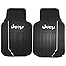 U.A.A. INC. 4PC Black Elite Heavy Duty Rubber Front Rear Floor Mats for Jeep