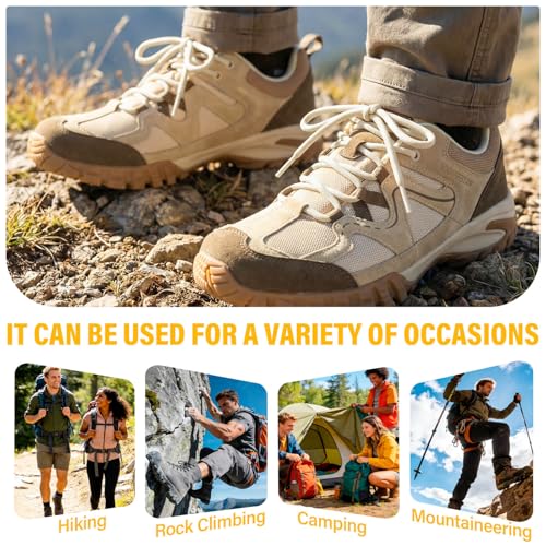 Image of DELELE 2 Pair Thick Round Climbing Shoelaces Hiking Shoe Laces Boot Laces
