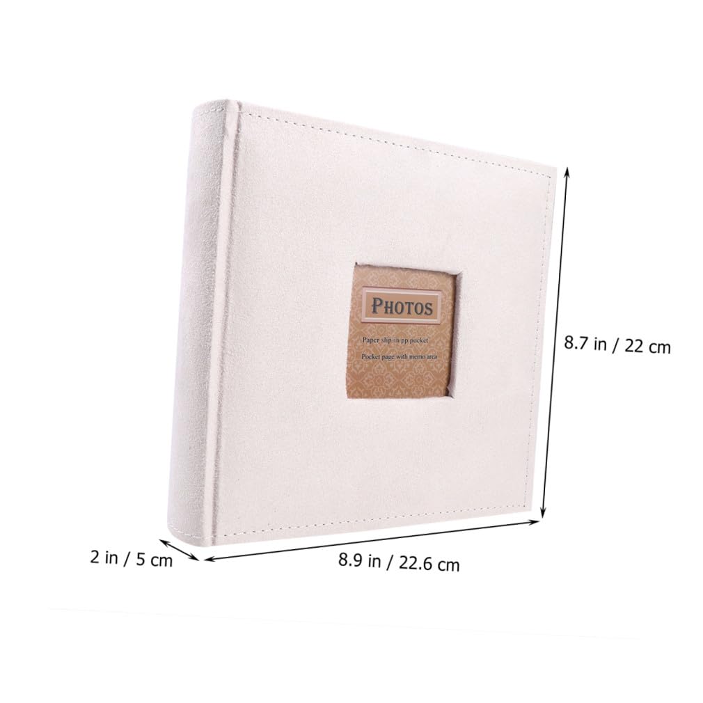 Álbum de Fotos de Terciopelo Blanco 200 Páginas para Recuerdos Familiares DIY