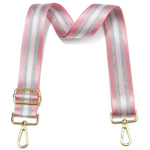 Image of LVYOUME Purse Strap Silver Hardware Wide Bag Straps Replacement Crossbody Adjustable Shoulder Strap for Purses