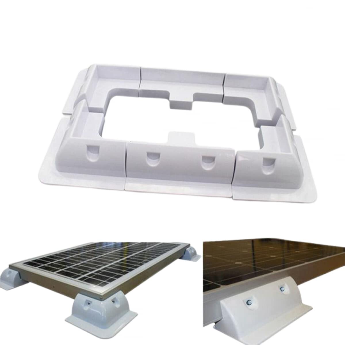 6 pz/set pannello solare bianco nero staffa di montaggio set & kit regolabili caravan camper barca
