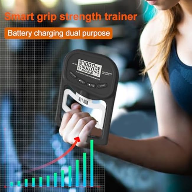 Grip Strength Trainer 396lbs/180kg,Digital Grip Strength Tester with LCD Display,Hand Dynamometer Grip Strength Trainer,Electronic Hand Grip Strength Tester,for Home School Use