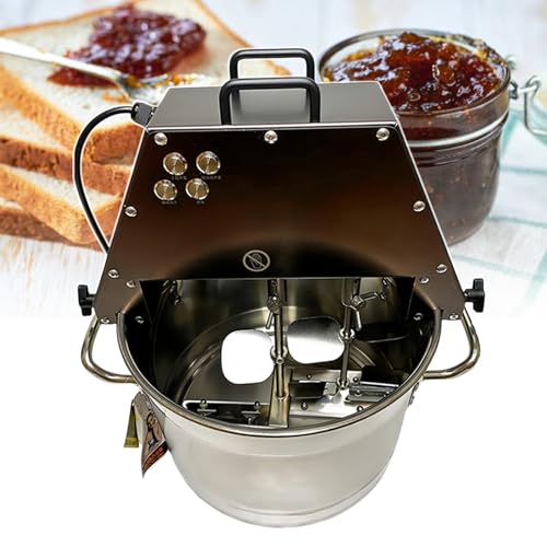 pealiritansemen Máquina para Hacer Rellenos Comerciales, Batidora De Acero Inoxidable De 10 L, con Paleta Agitadora Doble, Ventilador Auxiliar E Iluminación De Color Cálido, para Tiendas De Postres