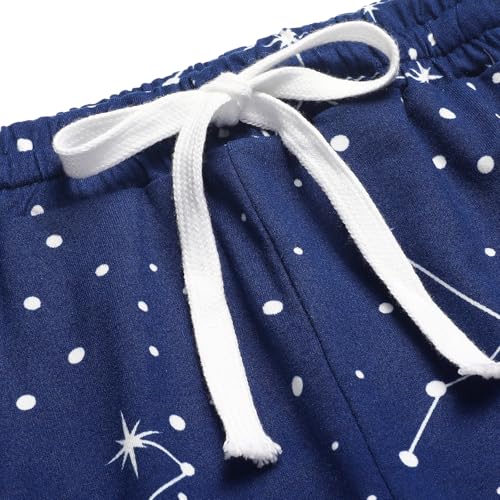 Image of 2 Pack Pajama Shorts for Women Cotton Sleep Shorts Casual Lounge Pants Drawstring Pj Bottoms